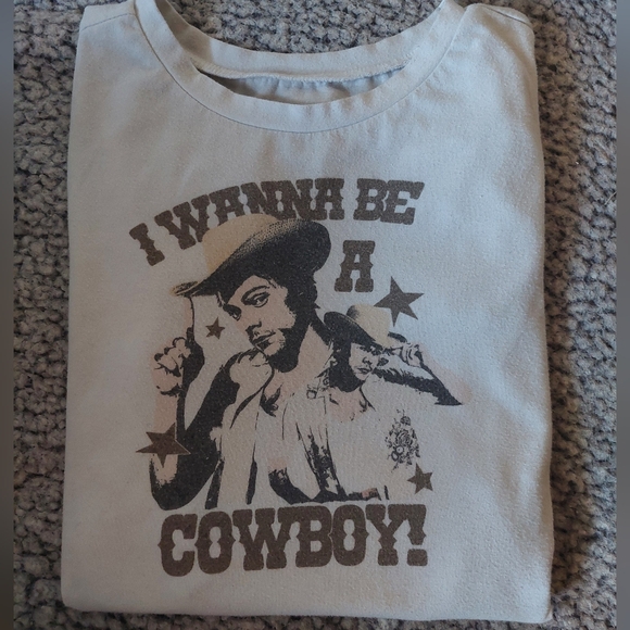 RARE Harry Styles Cowboy Crop Top M White - Picture 1 of 5